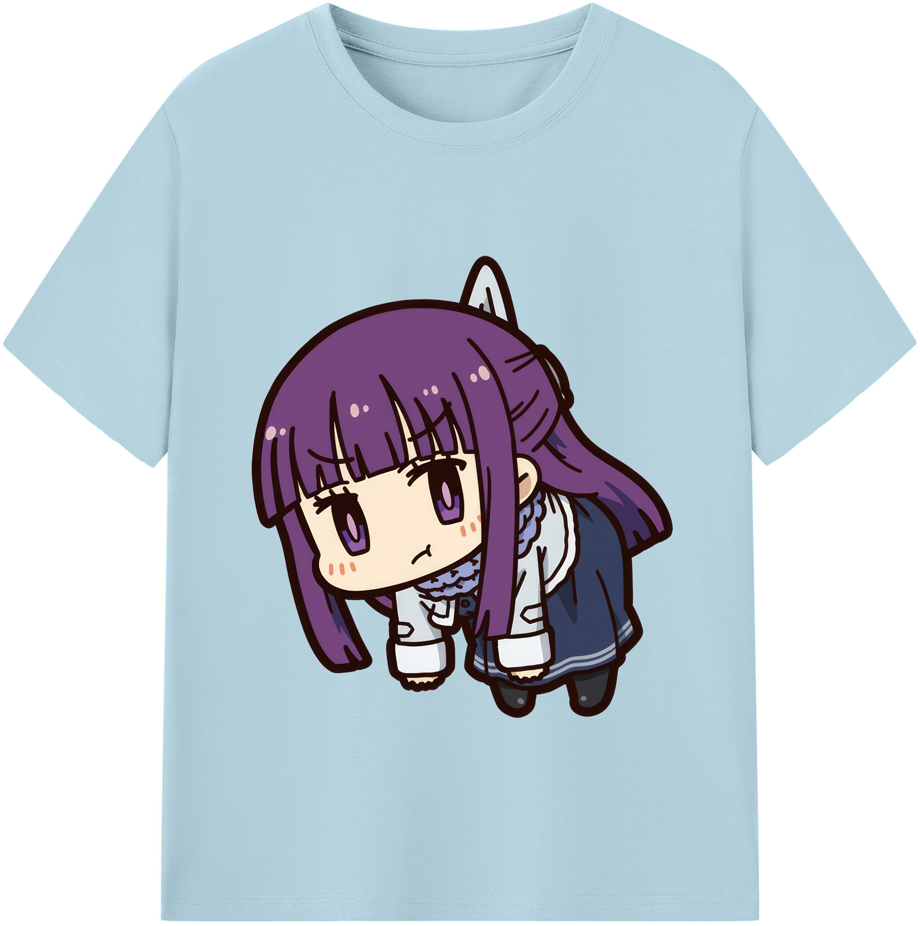 （画像用） 葬送のフリーレン Frieren 綿100％半袖Tシャツ（フロントプリント）